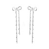 Bowknot 925 Sterling Silver Tassel Stud Earrings FS-WGF533A-01-5