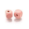Spray Painted Wooden Beads WOOD-P021-01B-25-2