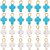 60Pcs Dyed Synthetic Turquoise Pendants FIND-BM0001-60A-1