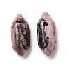 Natural Rhodonite Double Terminal Pointed Pendants G-C007-02A-24-2