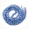 Baking Paint Transparent Glass Beads Strands DGLA-A035-T6mm-A07-3