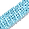 Electroplate Opaque Glass Beads Strands X-EGLA-A035-P6mm-A08-1