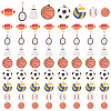 64Pcs 8 Styles Sports Goods Theme Alloy Enamel Pendants ENAM-ME0001-19-1