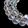 Electroplate Transparent Glass Beads Strands EGLA-A035-T10mm-L19-3