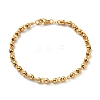 PVD Vacuum Plating 304 Stainless Steel Round Beaded Bracelet for Women BJEW-E108-15G-01-1