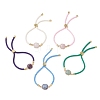 Natural Gemstone Beads Silder Bracelets BJEW-JB13391-5