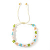 Bohemian Style Glass Seed Beads & Imitation Pearl Braided Bead Bracelets XW4926-1-1