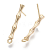 Brass Stud Earring Findings KK-N230-08G-NF-2