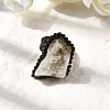 Natural Yellow Quartz Irregular Nugget Open Cuff Rings G-A278-03AB-05-2