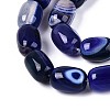 Dyed Natural Banded Agate Beads Strands G-T144-44C-3