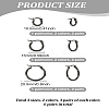 6 Pairs 6 Style Stainless Steel Ring Hoop Earrings for Women EJEW-LP0001-41-2