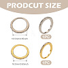 2Pcs 2 Colors Alloy with Crystal Rhinestone Finger Rings RJEW-TADJ0001-01D-3
