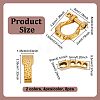 8 Bags 2 Colors Alloy Shackle Clasps FIND-UN0007-85-3