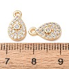 Brass Micro Pave Cubic Zirconia Charms CU-K002-01C-03-2