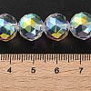 Transparent Electroplate Glass Beads Strands EGLA-N002-34D-H01-4