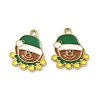 304 Stainless Steel Enamel Pendants STAS-L300-012G-23-1