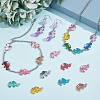 CHGCRAFT 56Pcs 14 Colors Zinc Alloy with Enamel Elephant Connector Charms FIND-CA0005-18-6