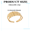 1Pc Stainless Steel Geometry Cuff Rings for Women RJEW-LP0002-55G-2