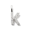 925 Sterling Silver with Cubic Zirconia Charms STER-Q004-01K-S-1