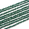 Transparent Solid Color Glass Beads Strands GLAA-L031-01-B02-1