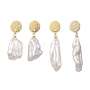 Natural Baroque Keshi Pearl Dangle Drop Earrings for Women EJEW-JE07342-3