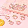 10Pcs Transparent Acrylic Pendants MACR-FS0002-08B-10