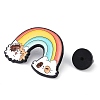 Rainbow Black Zinc Alloy Brooches JEWB-C031-02A-EB-3