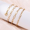 304 Stainless Steel Oval Link Chain Necklaces NJEW-Q013-09G-5