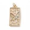 Brass Micro Pave Colorful Cubic Zirconia Pendants KK-E068-VF028-2