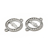 Alloy Connector Charms with Rhinestone FIND-H039-25P-2