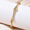 304 Stainless Steel Twited Rope Link Chain Bracelets for Women BJEW-A160-06G-3