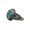Oval Alloy with Glass Finger Rings FS-WG0E890-02-5