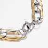 Men's 304 Stainless Steel Figaro Chain Bracelets X-BJEW-I238-11A-2