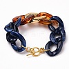 Acrylic Cuban Link Chain Bracelets BJEW-JB05659-02-1