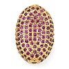 Rack Plating Brass Micro Pave Cubic Zirconia Charms KK-G513-74A-04G-1