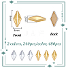 480Pcs 2 Colors Aluminum Hotfix Iron On Star Studs DIY-NB0015-87B-2