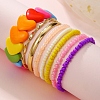 Alloy & Acrylic & Seed Beads Stretch Bracelets Sets PW-WG6490F-01-4