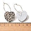 Printed Acrylic Hoop Earrings EJEW-M074-01-5