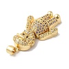 Rack Plating Brass Micro Pave Cubic Zirconia Pendants KK-R144-13G-4