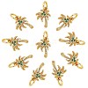 10Pcs Rack Plating Brass Micro Pave Cubic Zirconia Charms ZIRC-SZ0003-83-1