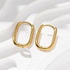 Ion Plating(IP) 304 Stainless Steel Oval Hoop Earrings EJEW-M218-02A-G-4