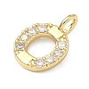 Brass Micro Pave Clear Cubic Zirconia Pendants KK-I476-01G-O-2