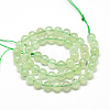 Natural Prehnite Beads Strands G-S263-6mm-04-2