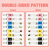 PU Leather & Cotton Name Marker Keychain AJEW-WH0514-013-3