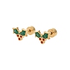 Christmas 304 Stainless Steel Stud Earrings EJEW-A144-01C-G-2