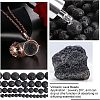 Olycraft 4 Strands 4 Styles Natural Lava Rock Round Beads Strands G-OC0003-35-5