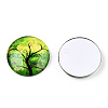 Half Round/Dome Tree Pattern Glass Flatback Cabochons for DIY Projects LS-GGLA-Q037-25mm-M28-06-2