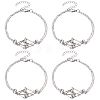 6Pcs 201 Stainless Steel Macrame Pouch Braided Gemstone Holder Bracelet Making BJEW-SC0001-72-1