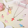 15Pcs Luminous Resin Sequins Pendants RESI-TA0004-20B-8