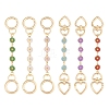 3Pcs 3 Colors Alloy Enamel Flower Link Bag Extender Chains HJEW-YW00098-01-2